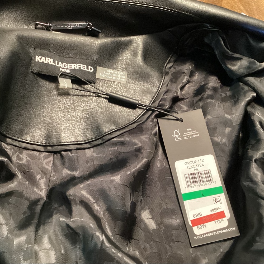 Karl Lagerfeld faux leather jacket